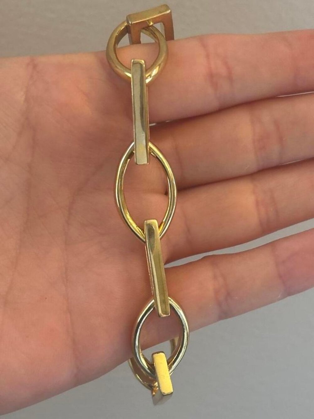 Gold Chunky Link Bracelet Costume Jewelry